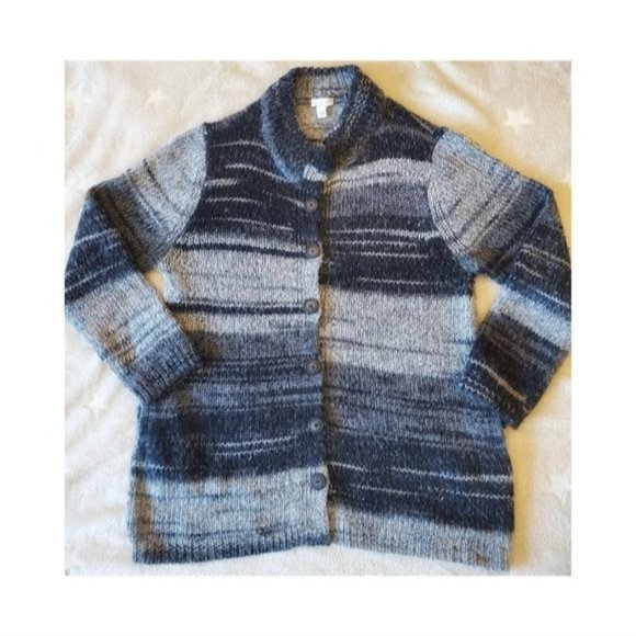 J. Jill Sweaters - J.Jill Women's chunky knit wool blend cardigan ombre size Medium